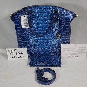 2 pc. BRAHMIN NWT VISTA BLUE LARGE DUXBURY PURSE/BAG-ADY WALLET SET